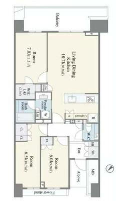 ＨＡＲＵＭＩ　ＦＬＡＧ　ＰＡＲＫ　ＶＩＬＬＡＧＥ　Ｅ棟 13階 3LDK 物件詳細