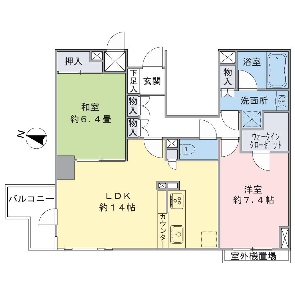 公園通り弐番館 6階 2LDK 物件詳細