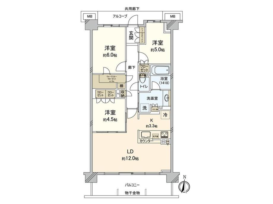 ザ・パークハウス国分寺四季の森　Ⅰ棟 7階 3LDK 物件詳細