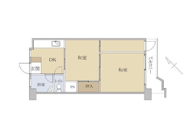 戸塚サンハイツ 2階 2DK 物件詳細