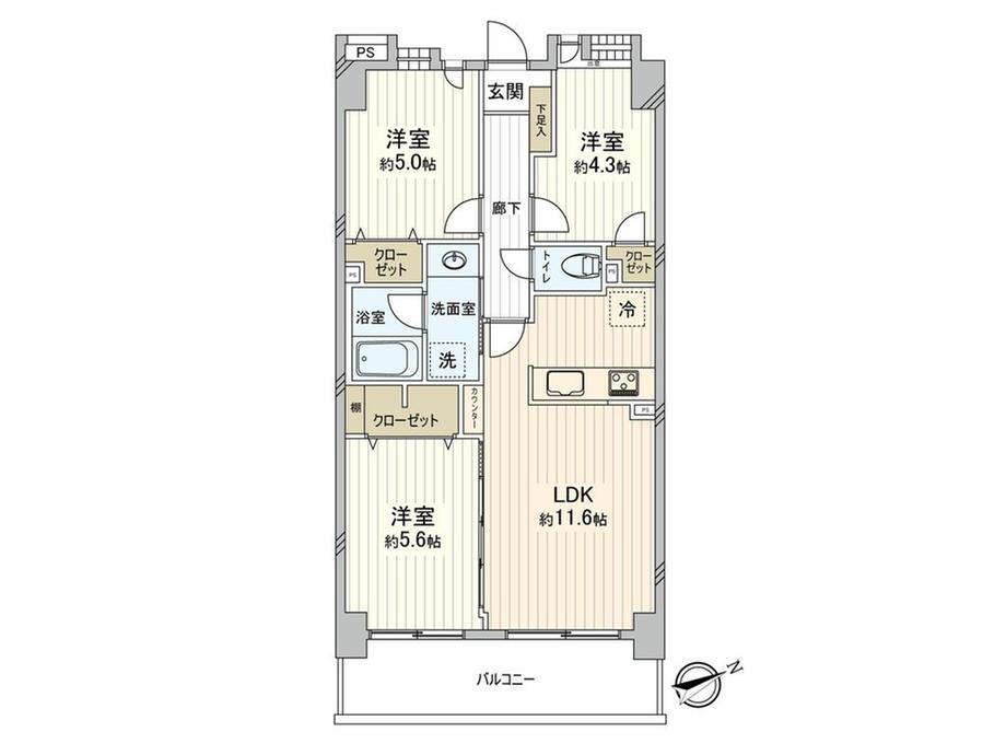 ライオンズマンション西船橋第５ 2階 3LDK 物件詳細