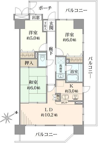 セレナハイム北松戸 7階 3LDK 物件詳細