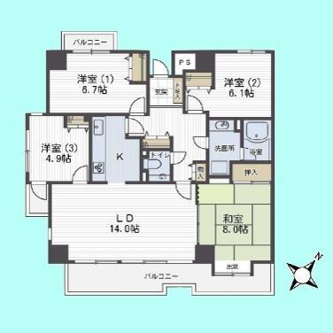 サンマンションドゥーシェ浦和常盤 7階 4LDK 物件詳細