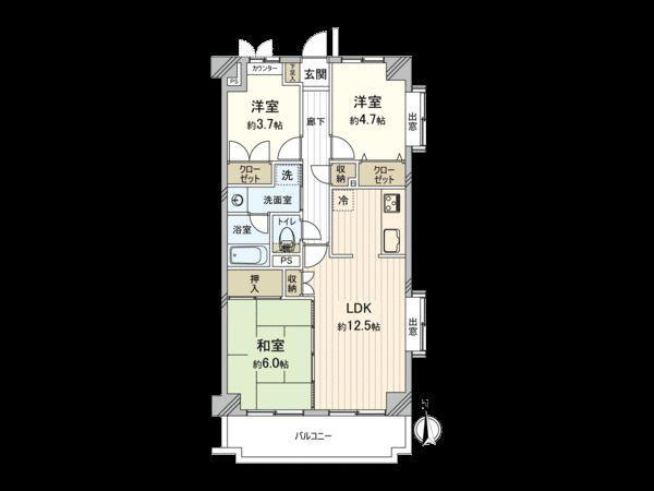 エンゼルハイム獅子ヶ谷 7階 3LDK 物件詳細