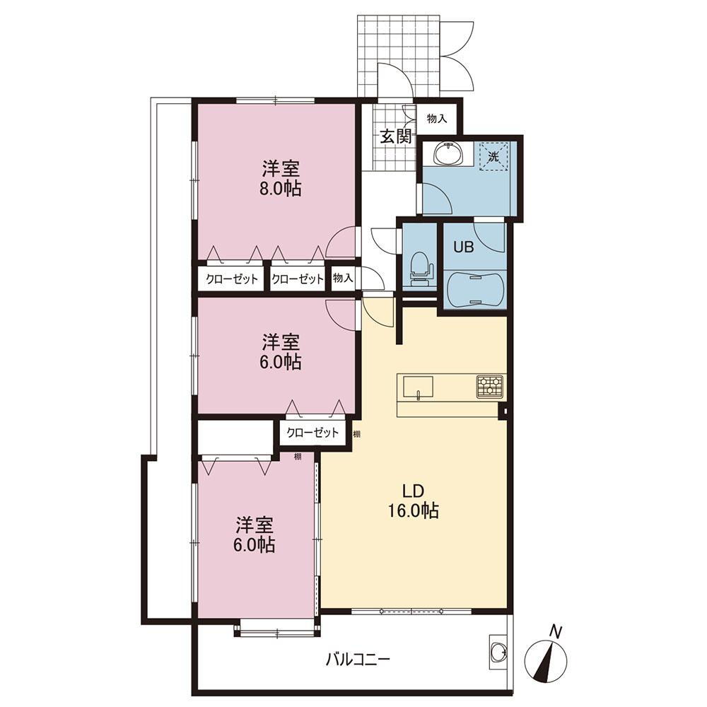 クリオ洋光台壱番館 5階 3LDK 物件詳細