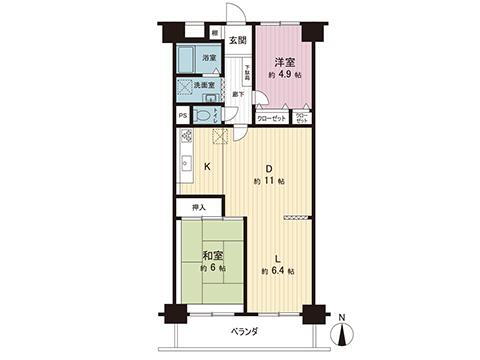 グリーンコーポ川口 7階 2LDK 物件詳細