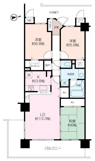 ユーカリシティ北久里浜 7階 3LDK 物件詳細