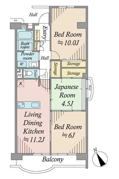 新松戸ファミールハイツ１号棟 8階 3LDK 物件詳細
