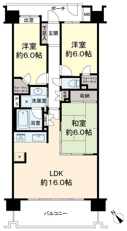 コスモ・ザ・パークス調布多摩川 2階 3LDK 物件詳細