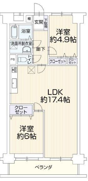グリーンコーポ川口 7階 2LDK 物件詳細