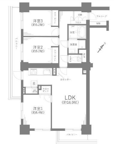 アーバンみらい東大宮東二番街第９－３号棟 8階 3LDK 物件詳細