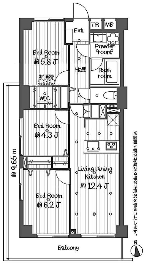 コーラルハイツ志木Ⅱ弐号棟 4階 3LDK 物件詳細