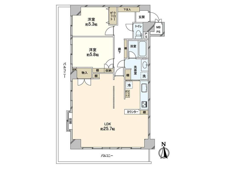 ライオンズマンション宿河原 4階 2LDK 物件詳細