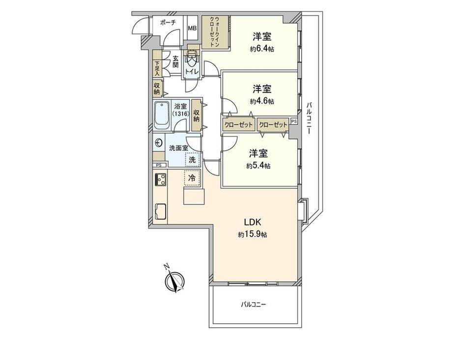 府中天神町パーク・ホームズ 4階 3LDK 物件詳細