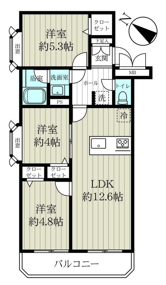 ライオンズマンション二子新地 3階 3LDK 物件詳細