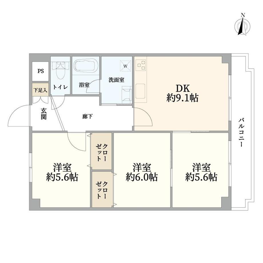 タウンコート南町田 2階 3DK 物件詳細