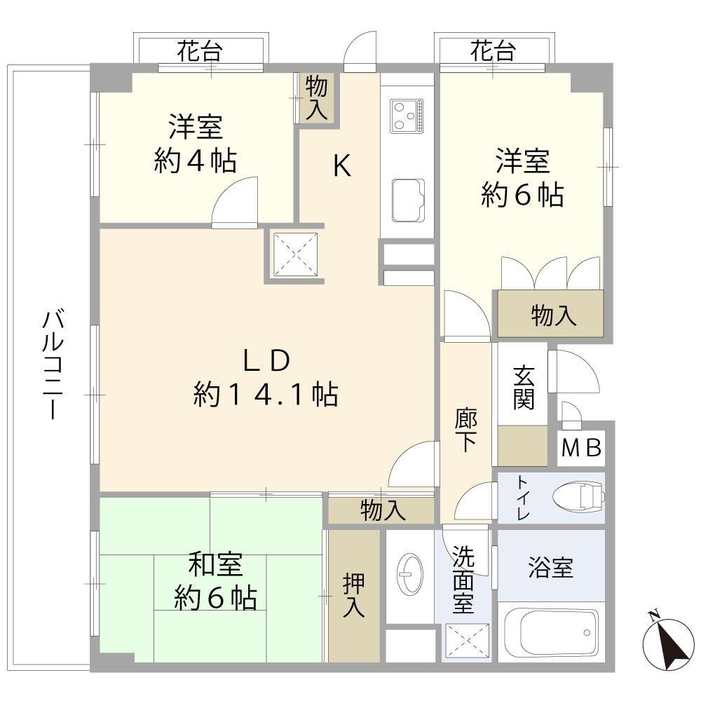 横浜小机パーク・ホームズ 5階 3LDK 物件詳細