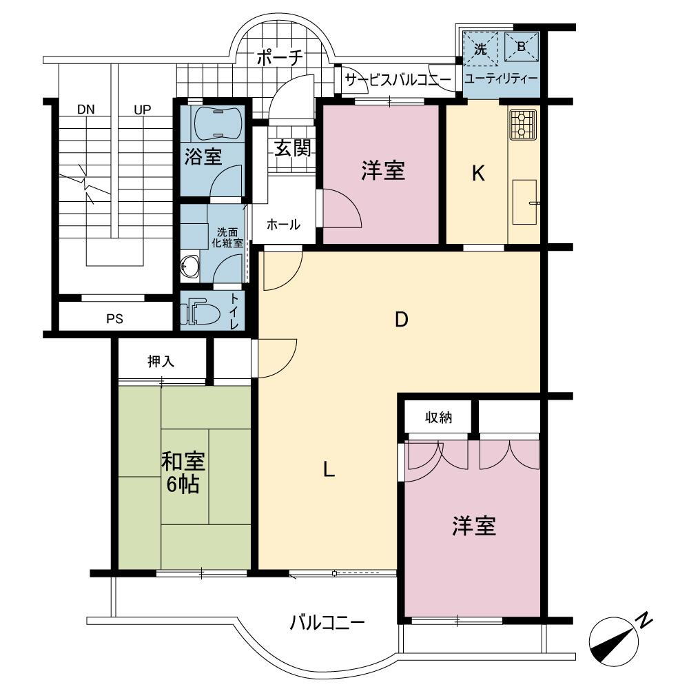 磯子台パークハイツ 2階 3LDK 物件詳細