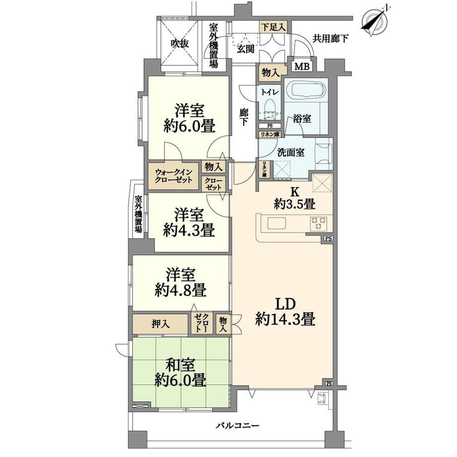 グランノエル鵠沼海岸 2階 4LDK 物件詳細