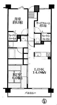 コスモ武蔵藤沢ウエストウイング 2LDK+S、価格2580万円、専有面積70.65m<sup>2</sup>、バルコニー面積10.8m<sup>2</sup> LDK14帖、全居室収納スペース付、日当たり良好な3階部分のお部屋になります。