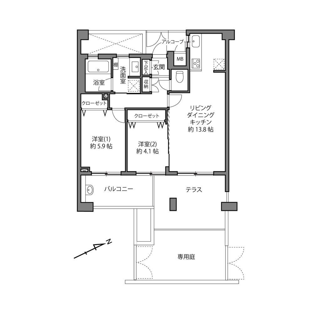 ファミールグラン四谷 1階 2LDK 物件詳細