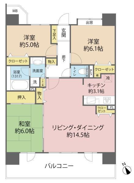 当社専任　ウィズ志木南 3階 3LDK 物件詳細