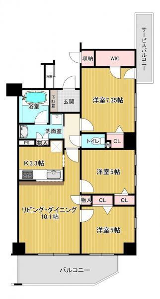 リリーベル水戸梅香　３階 3階 3LDK 物件詳細