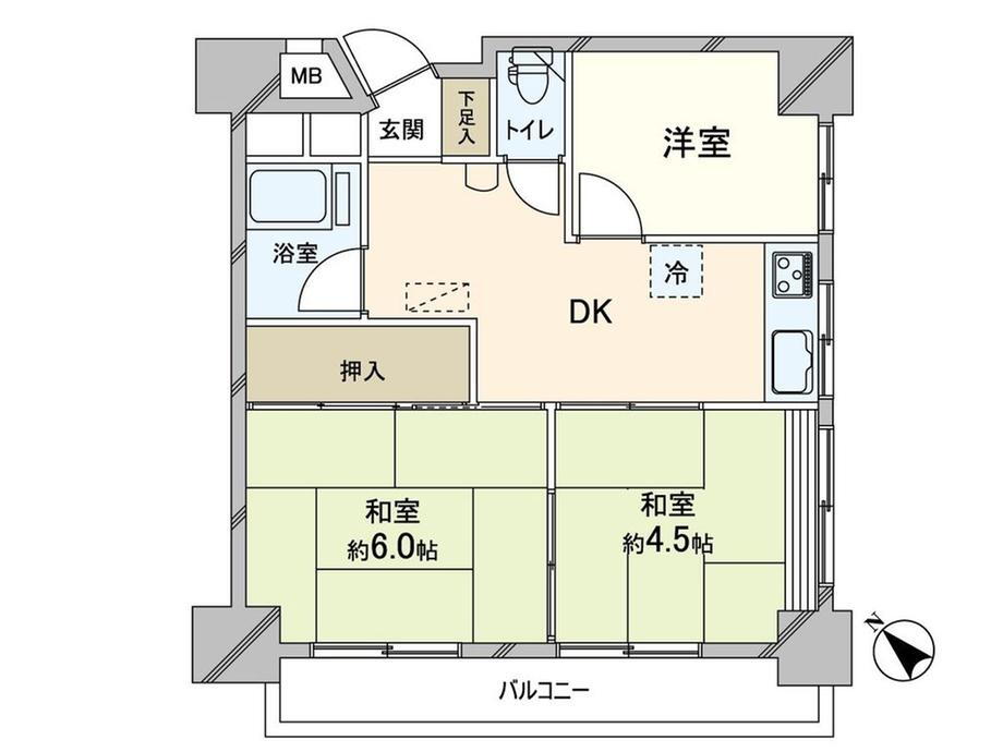 富士見台第２ファミリーマンション 4階 3DK 物件詳細