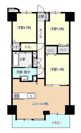 グランドハイツ泉が丘 2階 3LDK 物件詳細