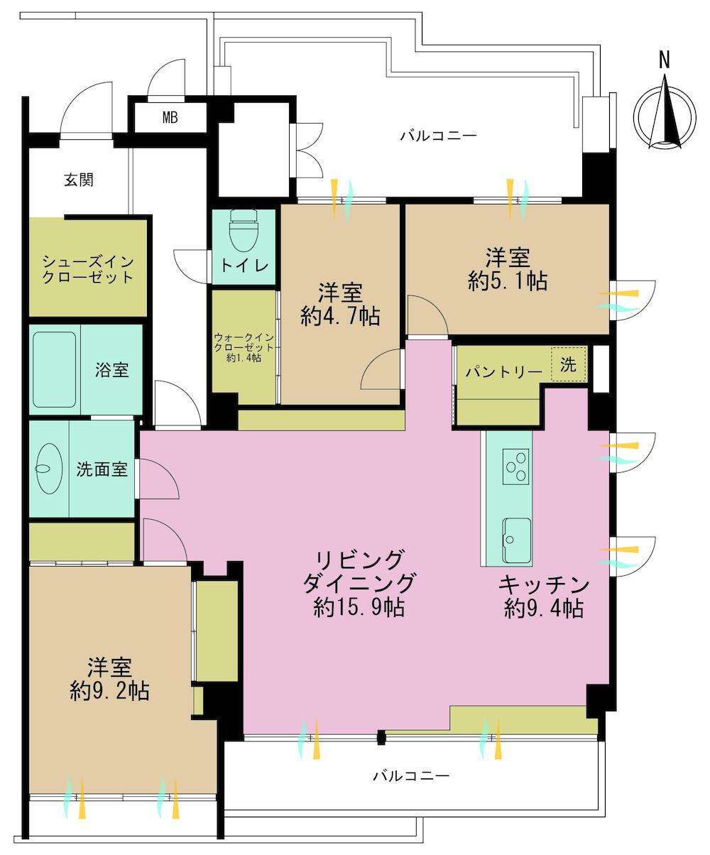 マスターズホーム白金 3階 3LDK 物件詳細
