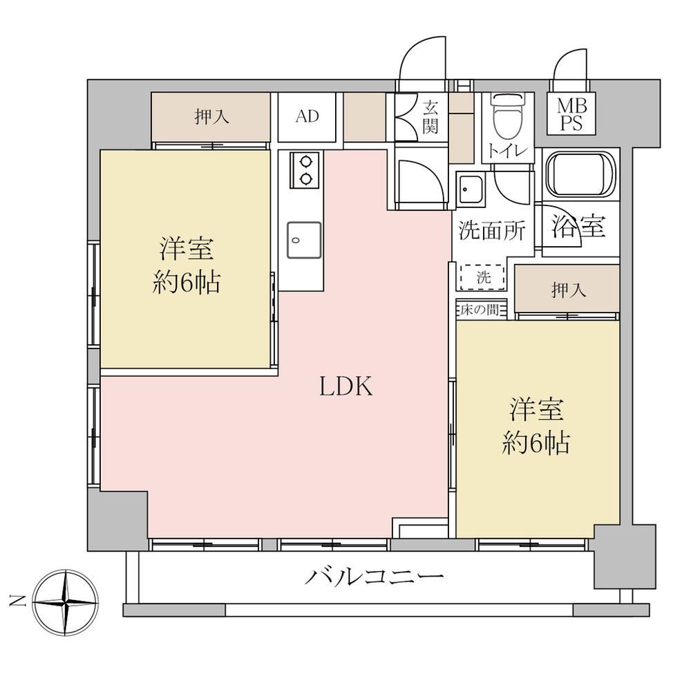 竹の塚マンション 7階 2LDK 物件詳細