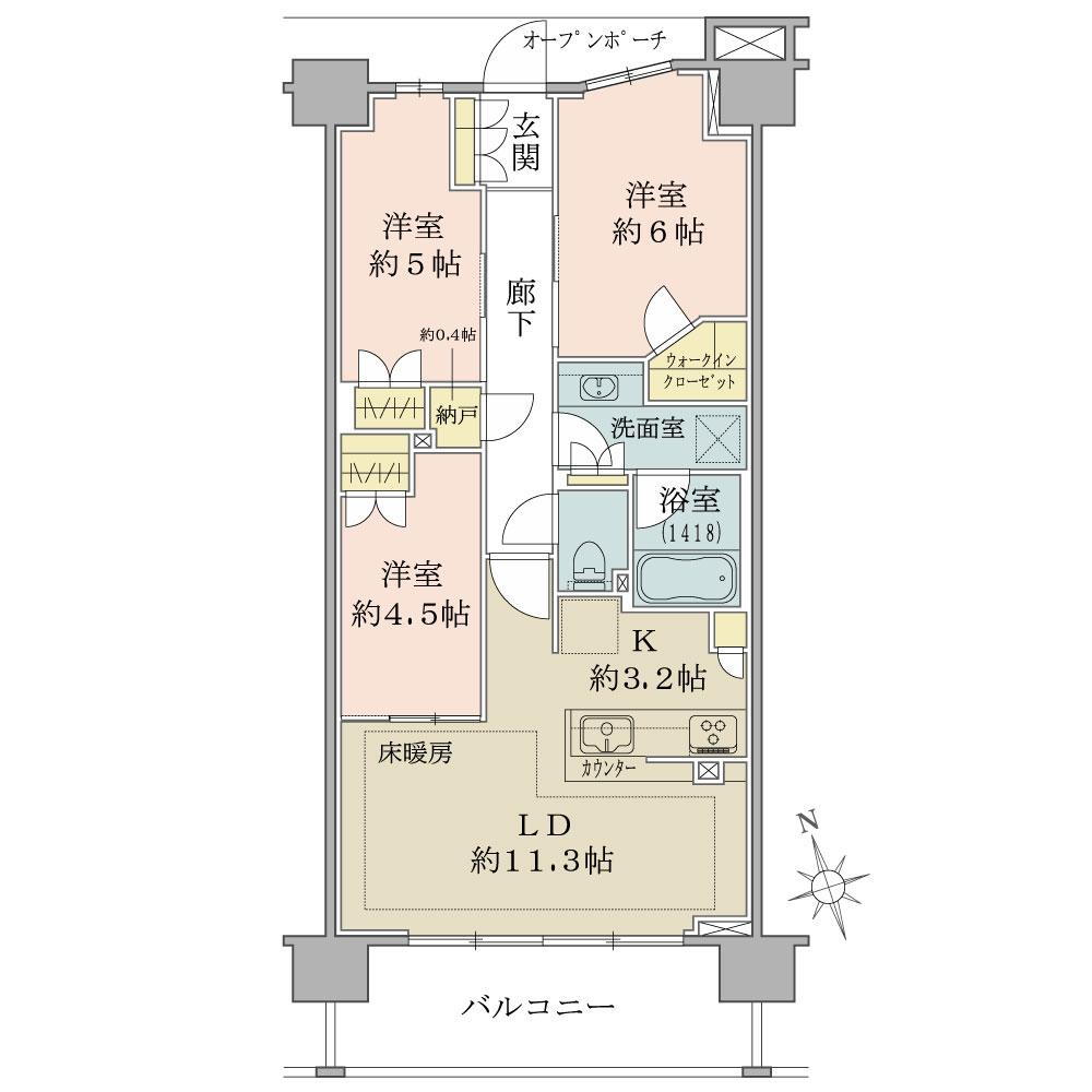 ＢｒｉｌｌｉａＣｉｔｙ石神井台（ブリリアシティ石神井台） 4階 3SLDK 物件詳細