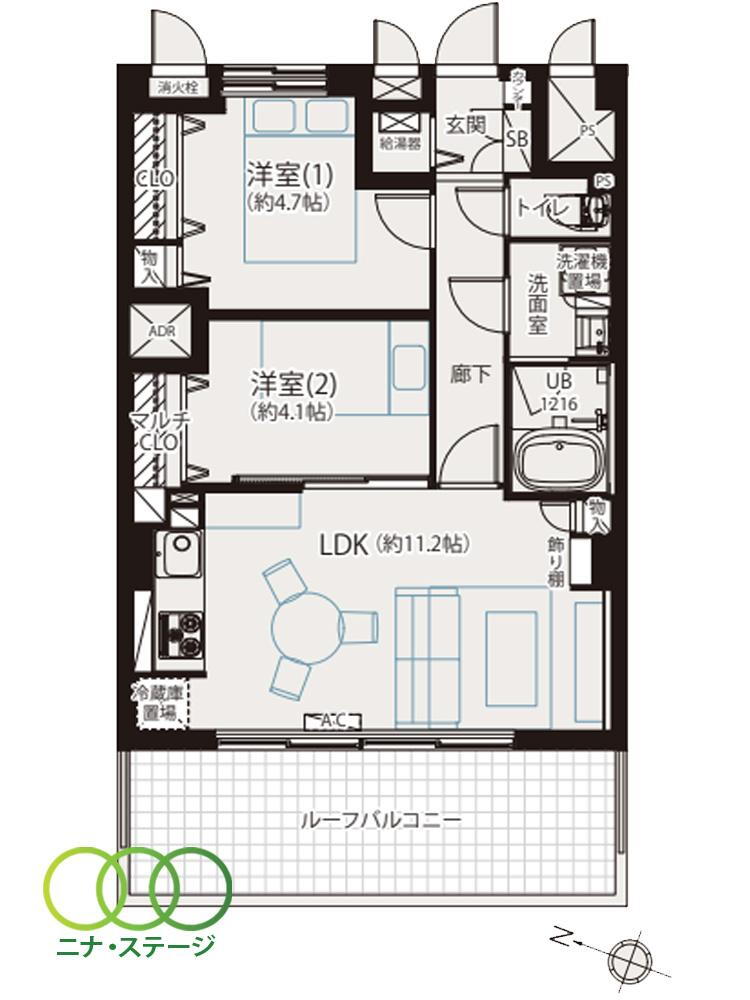 タカシマ志村マンション 12階 2LDK 物件詳細