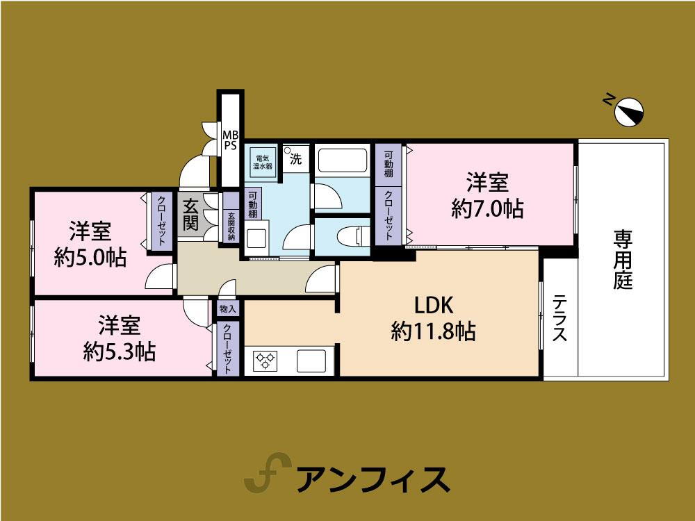 コープ野村志村三丁目 1階 3LDK 物件詳細