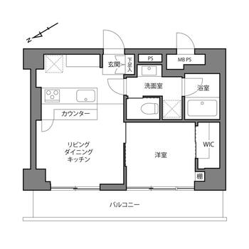 パシフィック浜町 1LDK、価格3380万円、専有面積35m<sup>2</sup>、バルコニー面積7m<sup>2</sup> １LDK 　価格3 380万円　専有面積35.00m<sup>2</sup>　バルコニー面積7.00m<sup>2</sup>