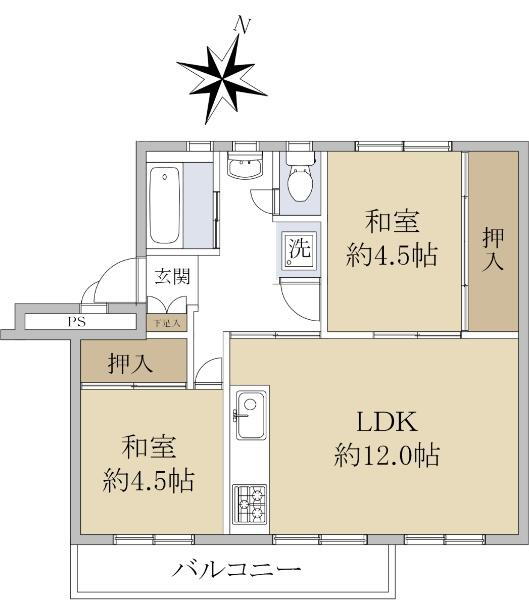 永山三丁目第二住宅３号棟 3階 2LDK 物件詳細