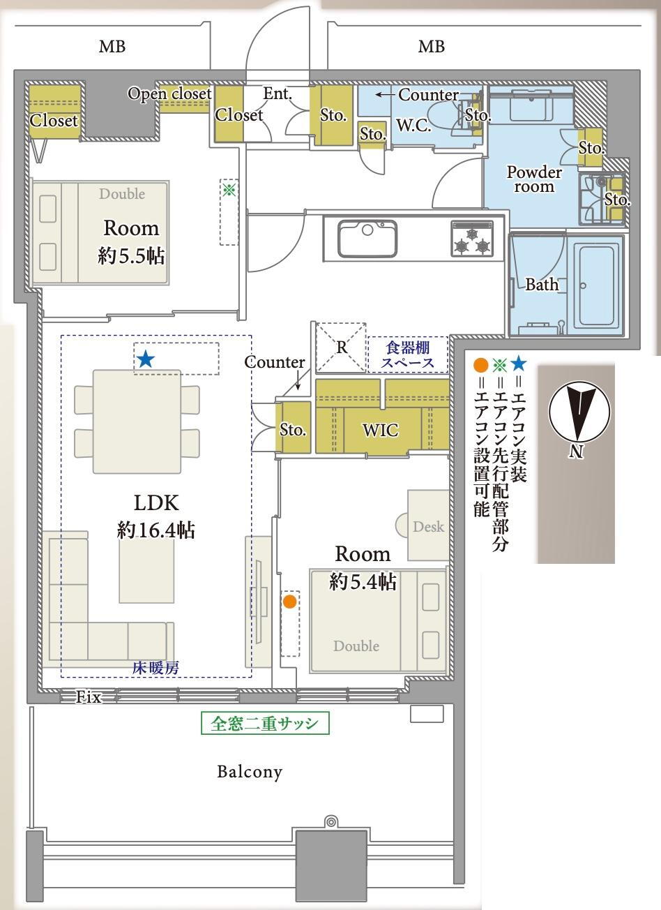 芝浦アイランドケープタワー 44階 2LDK 物件詳細