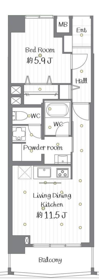 カーサ桜上水 1LDK、価格2580万円、専有面積44m<sup>2</sup>、バルコニー面積4.6m<sup>2</sup> ◆◆◆◆当日見学可能◆◆◆◆<BR><BR>お気軽にお問い合わせください！