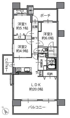 ウィズ志木南 9階 3LDK 物件詳細