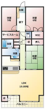 ハミーユ籠原南口 3LDK+S、価格2350万円、専有面積79.54m<sup>2</sup>、バルコニー面積13m<sup>2</sup> 