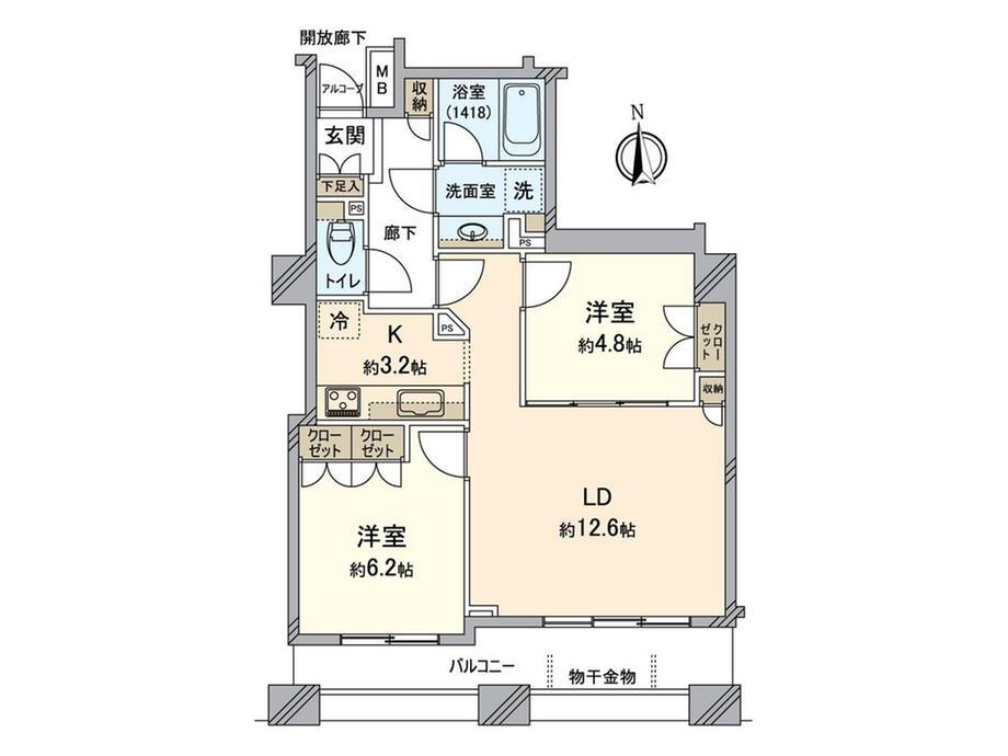 グレーシアタワーズ所沢　タワー棟 13階 2LDK 物件詳細