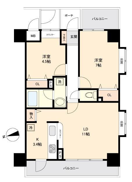 サントーア西日暮里 7階 2LDK 物件詳細
