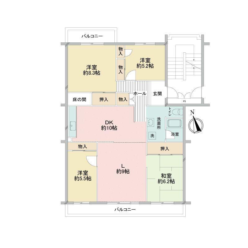 三郷早稲田第四住宅　３号棟 2階 4LDK 物件詳細