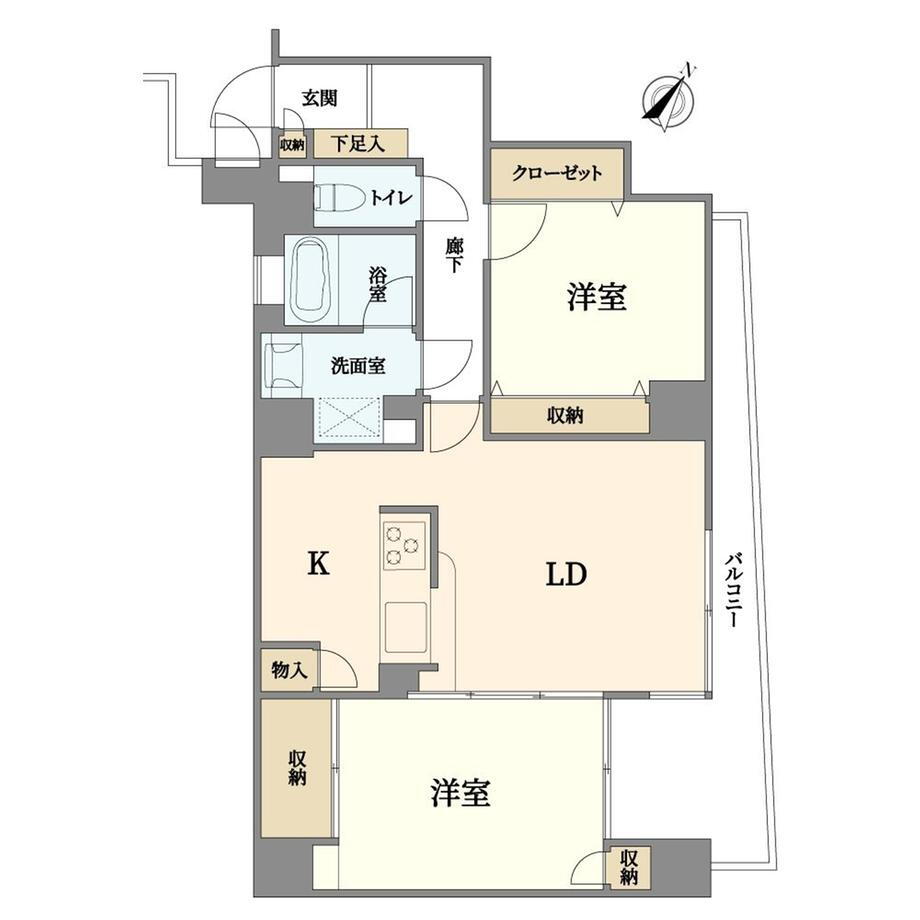 クリオ横浜高島町壱番館 2階 2LDK 物件詳細