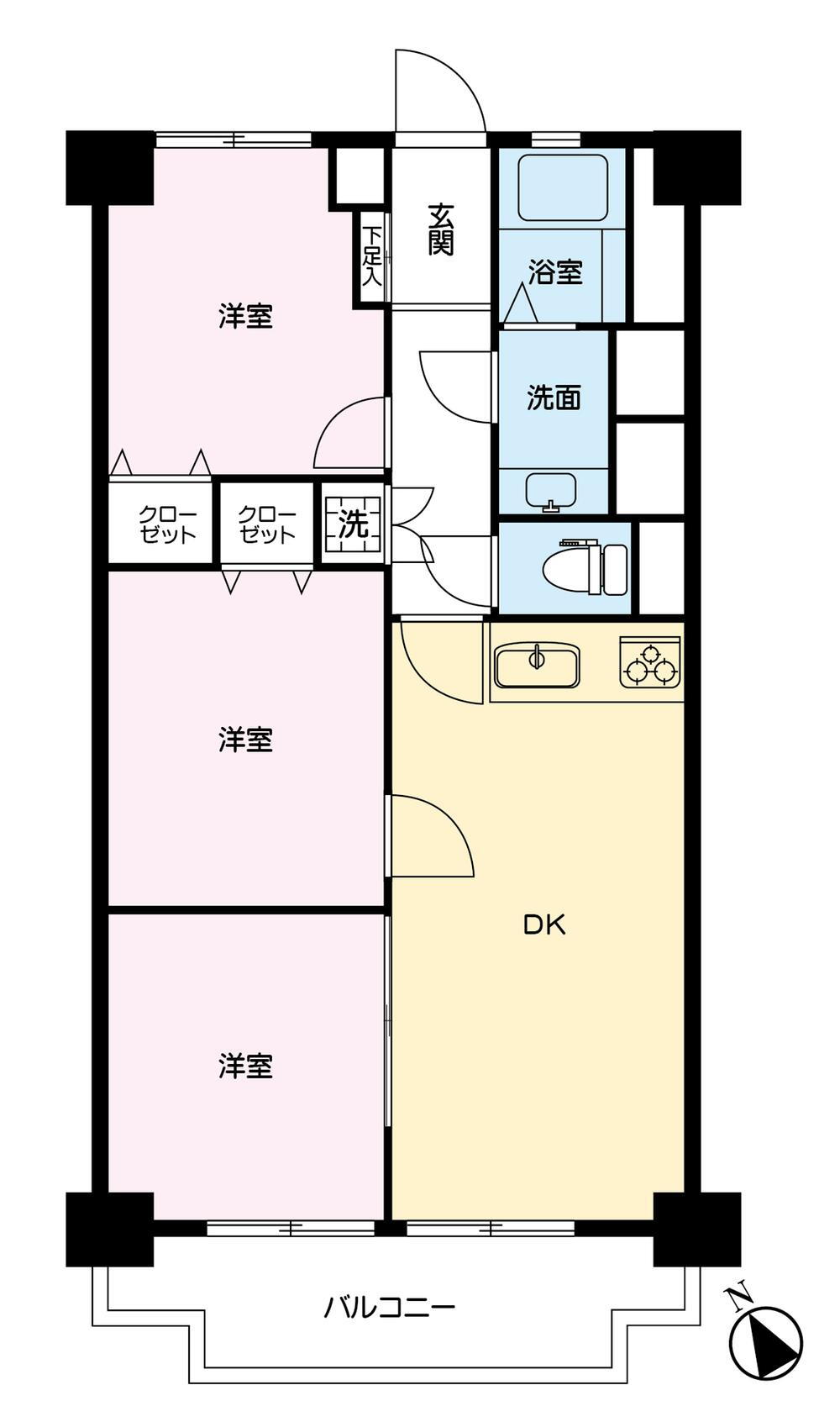 川口サマリヤマンション 2階 3LDK 物件詳細