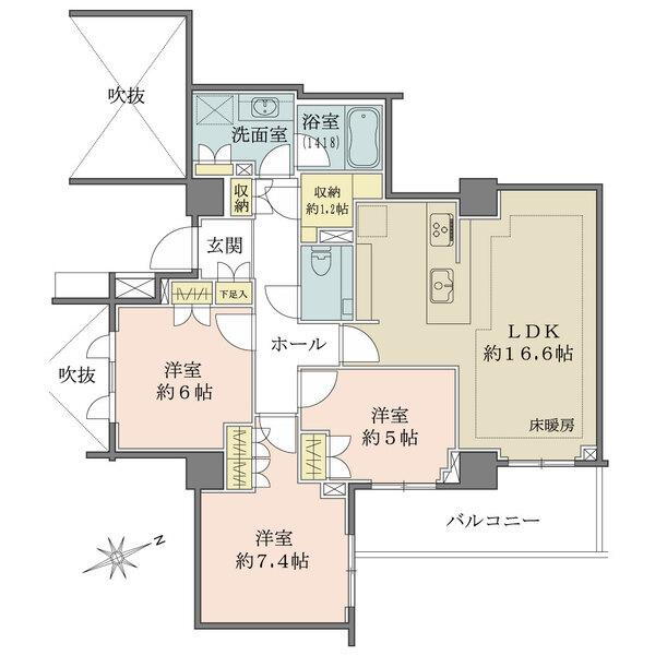 パークハウス成城 3階 3LDK 物件詳細