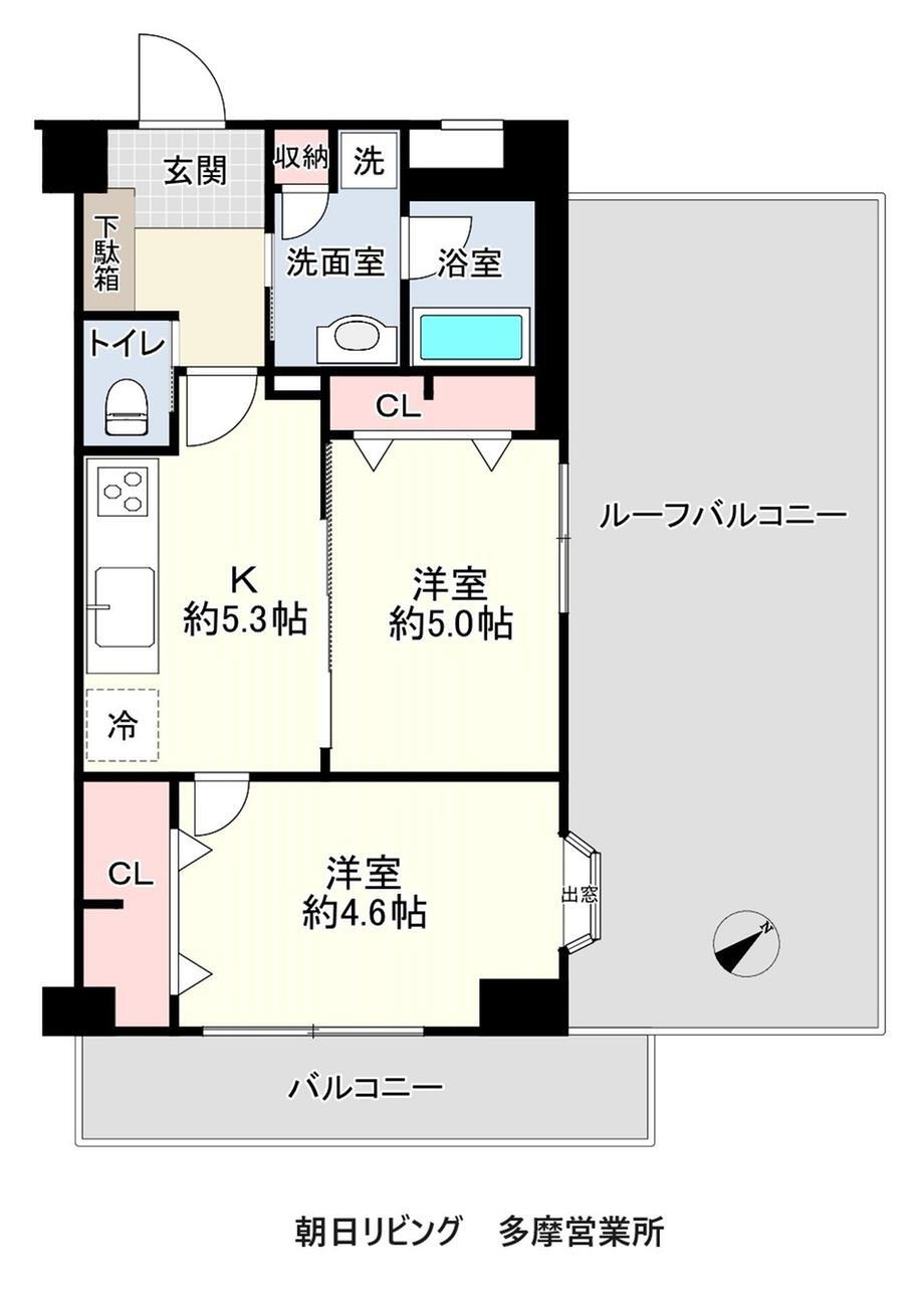 パークファミリー聖蹟桜ヶ丘第２ 5階 2K 物件詳細