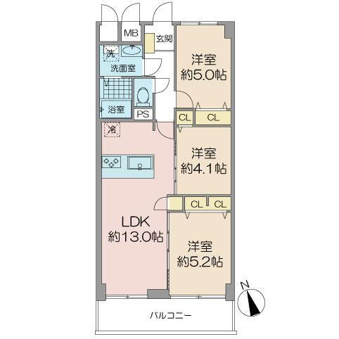 グランドシティ大宮 5階 3LDK 物件詳細