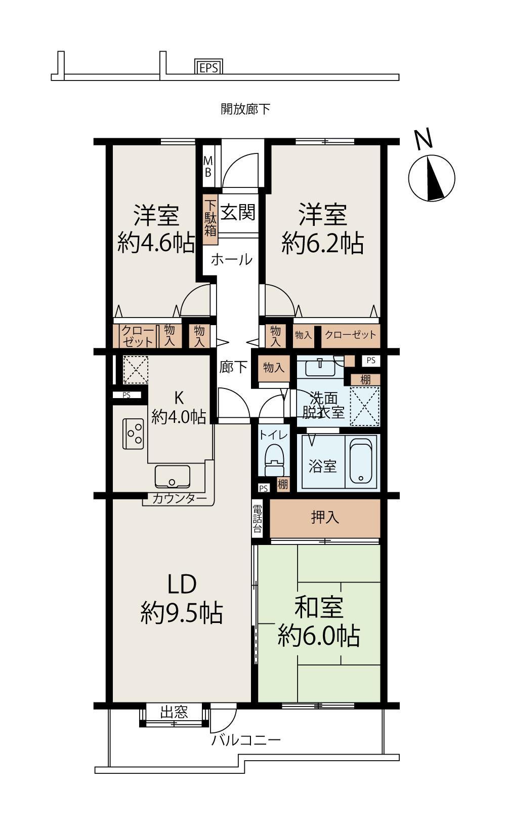 コスモ上大岡アークタワーズ弐番館 4階 3LDK 物件詳細