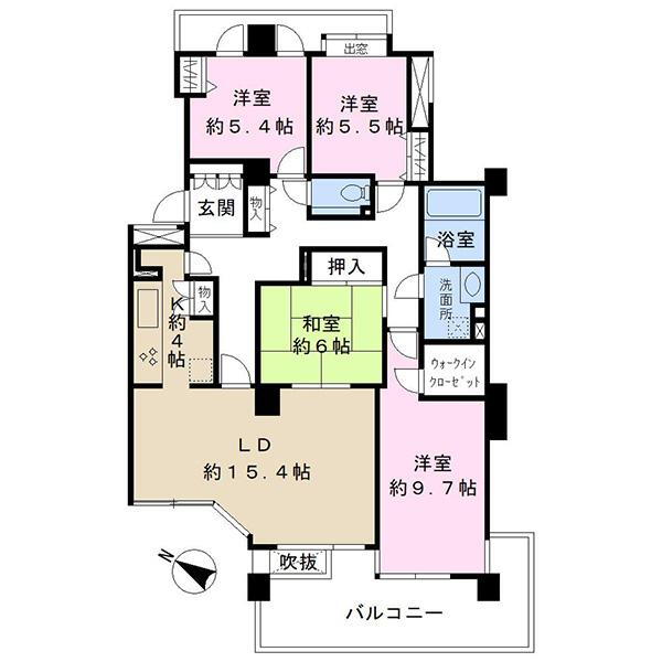 ベル・セーヌ稲毛 2階 4LDK 物件詳細